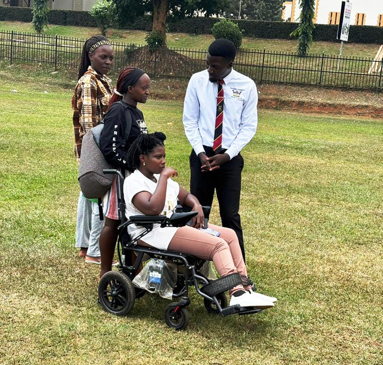 H.E. Bbosa Sharif receives female students at the Medical Camp. The 91st Guild Ministry of Health Annual Makerere Guild Medical Camp, 3rd and 4th October 2025, Freedom Square, Makerere University, Kampala Uganda, East Africa.