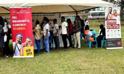 Participants visit the STI Screening Tent during the Annual Medical Camp in 2025. The 91st Guild Ministry of Health Annual Makerere Guild Medical Camp, 3rd and 4th October 2025, Freedom Square, Makerere University, Kampala Uganda, East Africa.