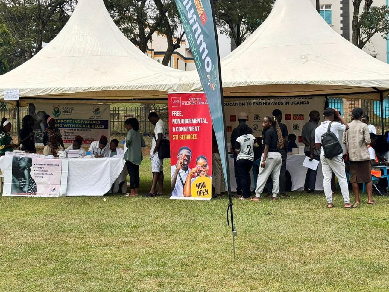Sickle Cell Screening (Left Tent) was one of the services offered. The 91st Guild Ministry of Health Annual Makerere Guild Medical Camp, 3rd and 4th October 2025, Freedom Square, Makerere University, Kampala Uganda, East Africa.