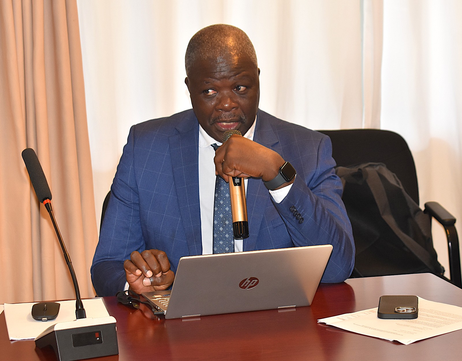 Prof. John Tabuti, Project Lead at Makerere briefing participants on the activities implemented and achievements registered. End of Project Workshop for “Strengthening Education and Research Capacity for Enhancing Biodiversity Conservation and Sustainable Natural Resources Use,” Makerere University, in partnership with Rhine-Waal University of Applied Sciences (Germany) and the Central University of Technology (South Africa), 31st July 2026, Kampala Uganda, East Africa.