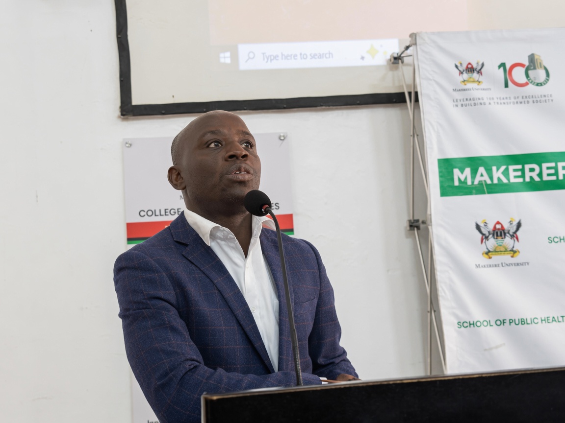 Dr. Richard Muhindo. Opening session of the Makerere University College of Health Sciences (MakCHS) Freshers' Orientation Ceremony, 4th August 2026, Davies Lecture Theatre, Mulago Hospital Complex, Kampala Uganda, East Africa.