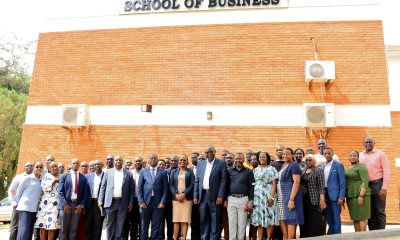 Prof. Sarah Ssali and Assoc. Prof. Godfrey Akileng with CoBAMS Staff and the first cohort PhD Students at the launch on 4th August 2026. Launch of two taught Doctor of Philosophy (PhD) programmes namely: PhD in Management (by coursework) and PhD in Accounting and Finance (by coursework) by School of Business at the College of Business and Management Sciences (CoBAMS), 4th August 2026, Makerere University, Kampala Uganda, East Africa.