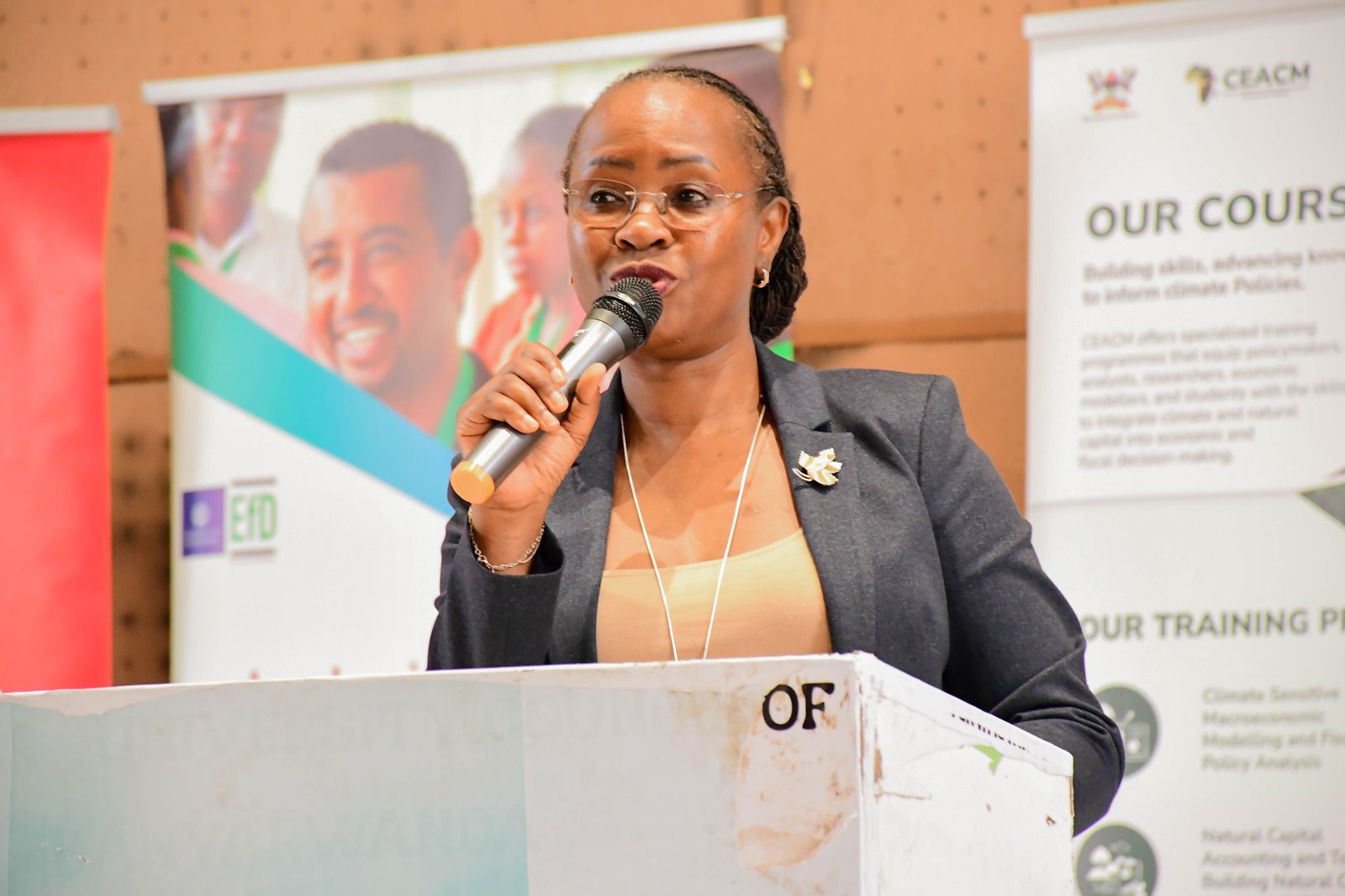 Prof. Sarah Ssali, Deputy Vice Chancellor (Academic Affairs) Makerere University. College of Business and Management Sciences (CoBAMS) kick off of four-day orientation programme 4th August 2026, Yusuf Lule Central Teaching Facility Auditorium, Makerere University, Kampala Uganda, East Africa.