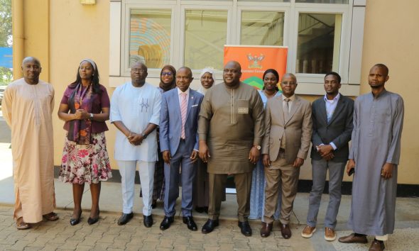 Prof. Edward Bbaale and Prof. Eria Hisali pose for a group photo with Mr Baboucarr Jobe, his delegation and officials on 28th August 2026. Public Investment Management (PIM) Centre of Excellence hosts high-level delegation from The Gambia led by Mr Baboucarr Jobe, Permanent Secretary in The Gambia’s Ministry of Finance, 28th August 2026, Makerere University, Kampala Uganda, East Africa.