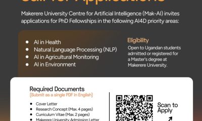 Call For Applications: Mak-AI PhD Fellowship. Deadline: 24th August 2026. Makerere University Centre for Artificial Intelligence (Mak-AI), College of Computing and Information Sciences (CoCIS), Makerere University, Kampala Uganda, East Africa.