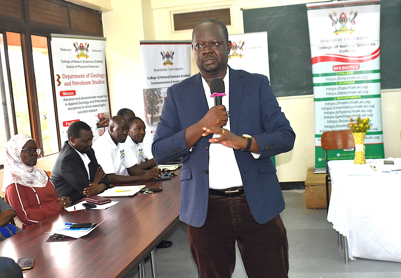 The Dean, School of Physical Sciences, Prof. David Ssevviiri encouraged the students to maximize the opportunities available within the School and urged them to adopt a finalist mindset from their very first semester by setting high academic standards and remaining committed to excellence throughout their academic journey. Freshers' Orientation for College of Natural Sciences (CoNAS) for the Academic Year 2026/2027, 5th August 2026, Room 201/202, JICA Building, Makerere University, Kampala Uganda, East Africa.