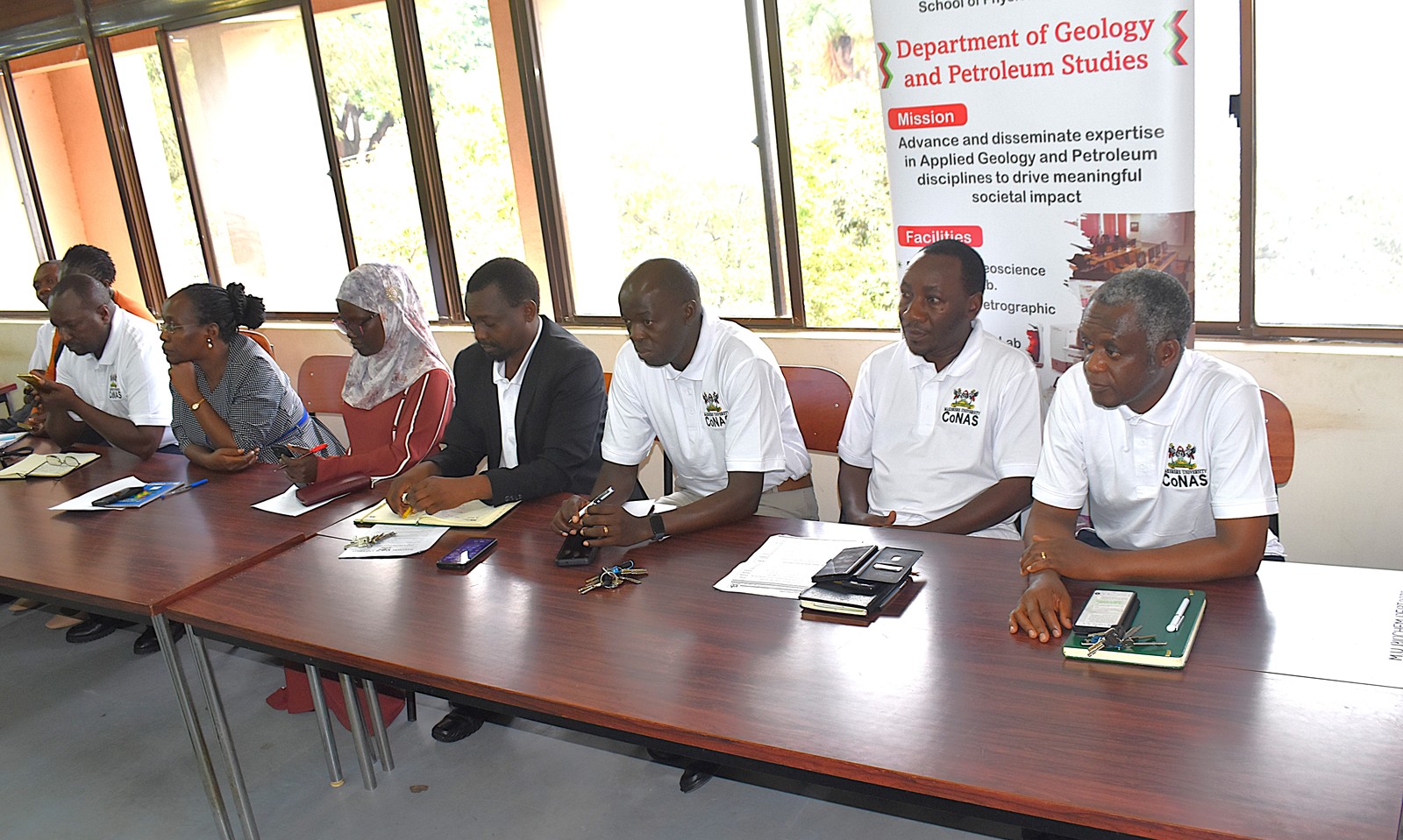 Some of the academic staff and administrators who attended the orientation ceremony. Freshers' Orientation for College of Natural Sciences (CoNAS) for the Academic Year 2026/2027, 5th August 2026, Room 201/202, JICA Building, Makerere University, Kampala Uganda, East Africa.