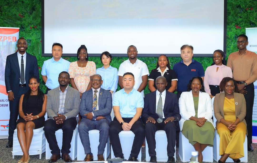 Prof. Nawangwe (3rd L) and Dr Ivan Mukiibi Ssewannyaga (2nd L) with the team from ZPEB Uganda Co. Limited at the handover ceremony held at Onomo Hotel Kampala on 5th August 2026. ZPEB Uganda Co. Limited donation of Well Control System Demonstration Model to the Department of Geology and Petroleum Studies, 5th August 2026, Onomo Hotel and 7th August 2026 at Makerere University, Kampala Uganda, East Africa.