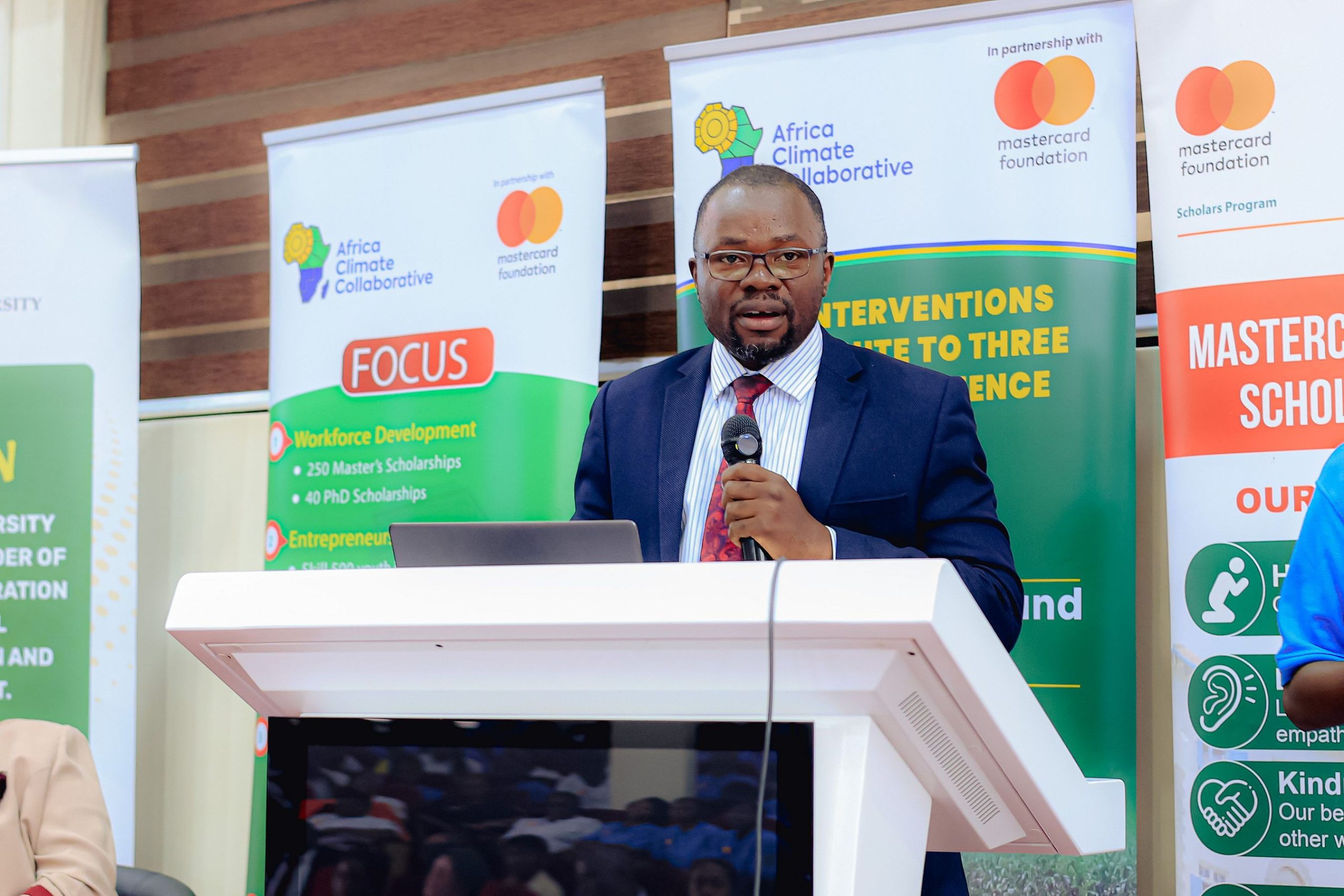 Prof. Okumu, the Dean School of Economics, represented the Vice Chancellor at the event. Award Ceremony for Cohort 9 of 258 recipients of the prestigious Mastercard Foundation scholarship for the 2026/2027 academic, 20th August 2026, Makerere University School of Public Health (MakSPH) Auditorium, Main Campus, Kampala Uganda, East Africa.