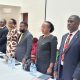 R-L: Prof. Julius Kikooma, Prof. Sarah Ssali, Prof. Robert Wamala, Ms. Grace Cherotich Ruto and Dr. Kizito Ongaya at the orientation of the 2026/2027 PhD Cohort on 10th August 2026. Directorate of Graduate Training (DGT) Orientation of the 2026/2027 cohort of PhD students, 10th August 2026, Main Hall, Main Building, Makerere University, Kampala Uganda, East Africa.