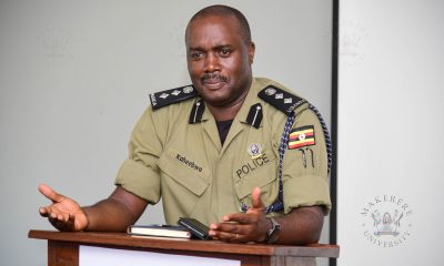 The Chief Security Officer (CSO) SSP Kaheebwa Geoffrey addresses Guild President Contestants during the Briefing organised by the 92nd Guild Electoral Commission on 26thMarch2026, Telepresence Centre, Senate Building, Makerere University, Kampala Uganda, East Africa.