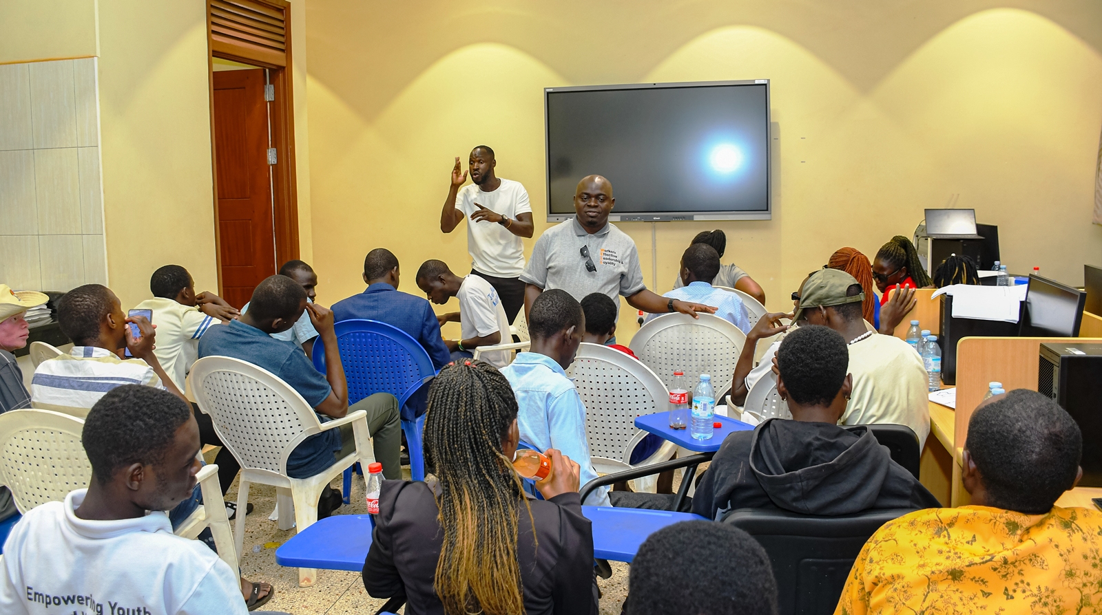 The training for students with disabilities in the Disability Support Centre on 22nd August 2026. 60 students with disabilities trained on use of assistive technology to help them navigate studies and university life with fewer barriers, organized by Dean of Students’ Office in partnership with the Mastercard Foundation Scholars Program at Makerere University and the Makerere University Disabled Students Association (MUDSA), 22nd August 2026, Disability Support Centre, Makerere University, Kampala Uganda, East Africa.