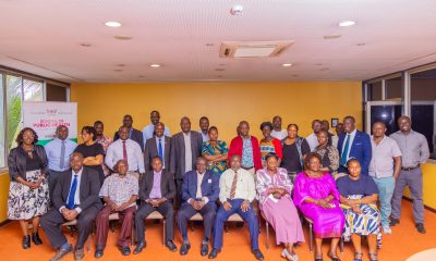 Stakeholders pose for a group photo during the AFRHiCARE Meeting held on 13th August 2026. Makerere University School of Public Health (MakSPH) Wellcome Trust through a 2023–2029 Discovery Award-funded Future of Africa’s First Referral Hospitals: Innovation and Care (AFRHiCARE) research initiative stakeholders from five first-referral hospitals in Uganda meeting to review research findings, reflect on persistent challenges and identify practical solutions to strengthen hospital performance and quality of care, 13th August 2026, Kabira Country Club, Kampala Uganda, East Africa.
