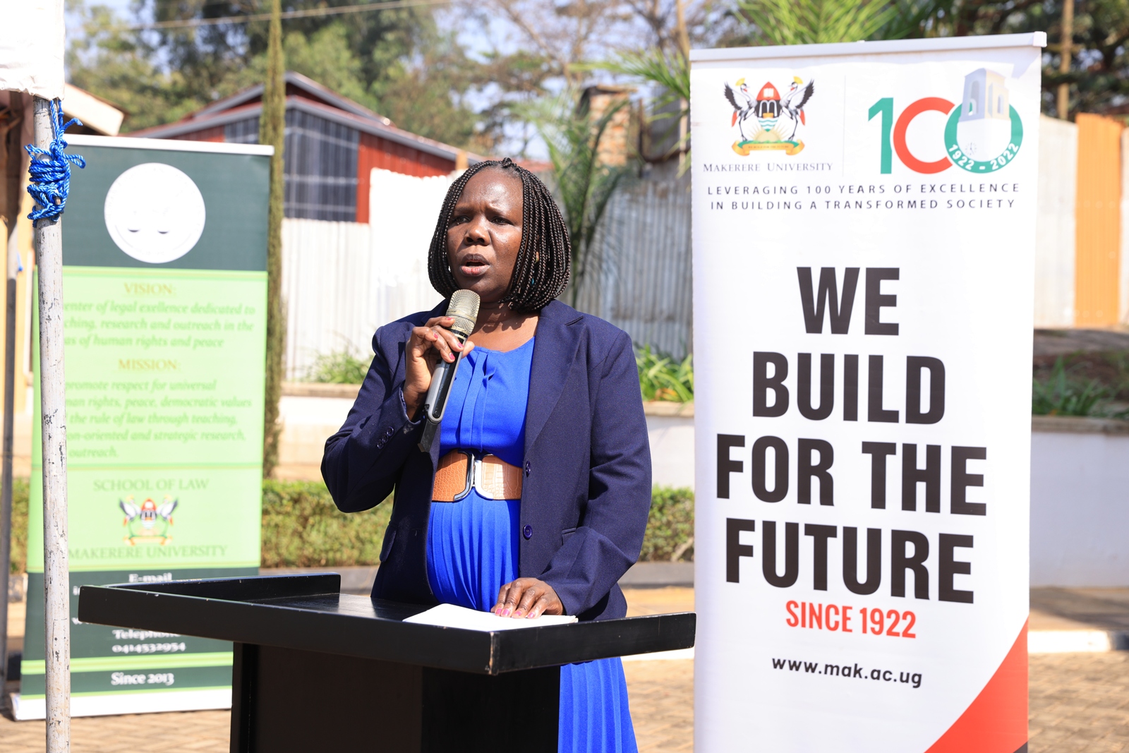 Dr. Hilda Thopacu. Bachelors of Laws (LLB) Freshers’ Orientation opening ceremony, August 6th, 2026, School of Law, Makerere University, Kampala Uganda, East Africa.