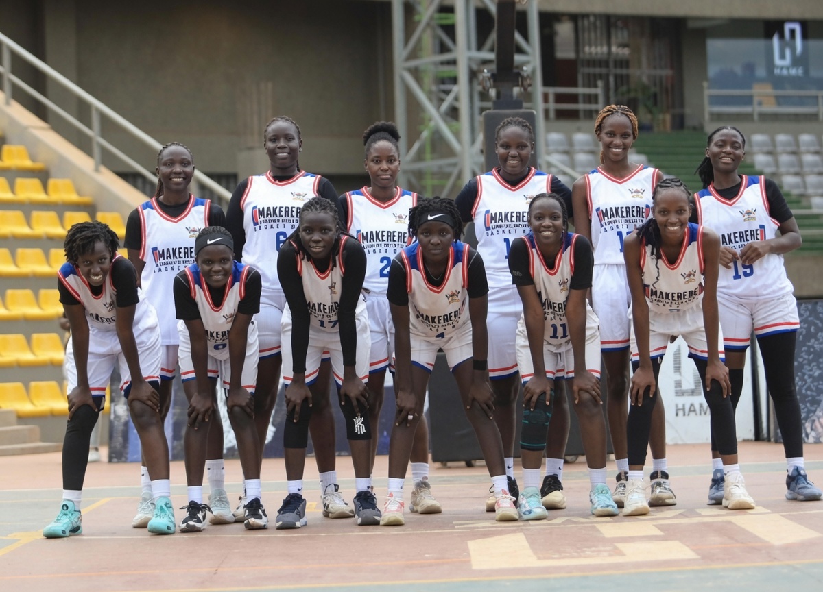 Lady Sparks Team poses for a photo moments before a match at Hamz stadium. Makerere University's Sports Excellence continues, Newsletter (April-June 2026), Kampala Uganda, East Africa.