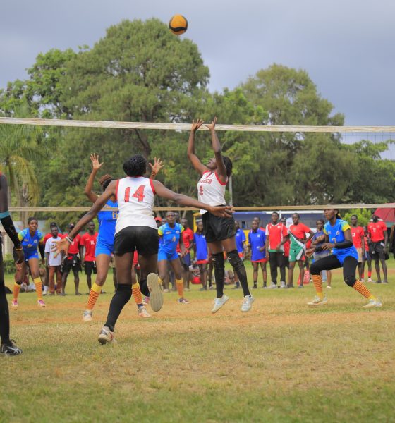 The Makerere Volleyball team in action at the previous edition of the games hosted by Maseno University, Kenya, 15th-21st December 2024. Makerere University Games Union at 13th Federation of East African University Sports (FEAUS) Games, 15th-21st December 2024, Maseno University, Kisumu County, Kenya, East Africa.