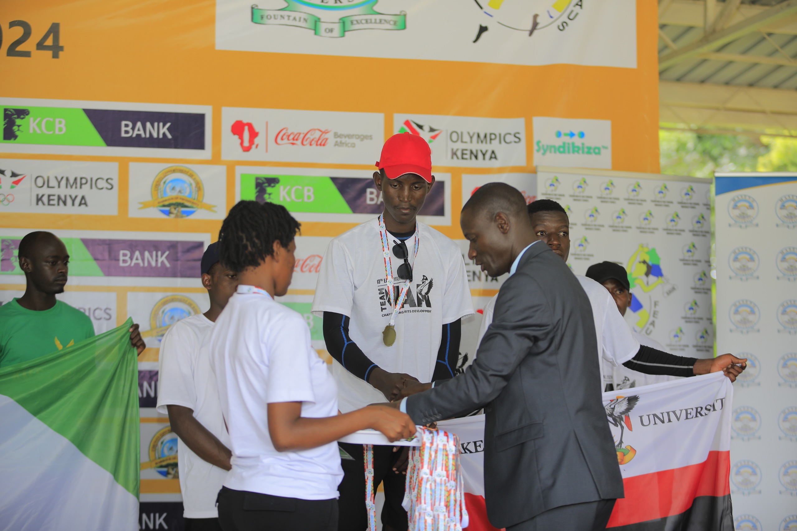 The Woodball team receiving their 3rd place medals during the previous edition of FEAUS games. Makerere University Games Union at 13th Federation of East African University Sports (FEAUS) Games, 15th-21st December 2024, Maseno University, Kisumu County, Kenya, East Africa.