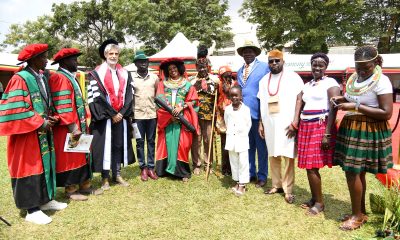 Dr. Olive Lomokol with Members of her family and MISR Faculty shortly after being conferred upon her PhD on Day 4 of the 76th Graduation Ceremony, 27th February 2026. 76th Graduation Ceremony, Day 4, College of Humanities and Social Sciences (CHUSS). Commencement Speaker-Ms. Reeta Roy, Former President & Chief Executive Officer, Mastercard Foundation. 27th February 2026, Freedom Square, Makerere University, Kampala Uganda, East Africa.