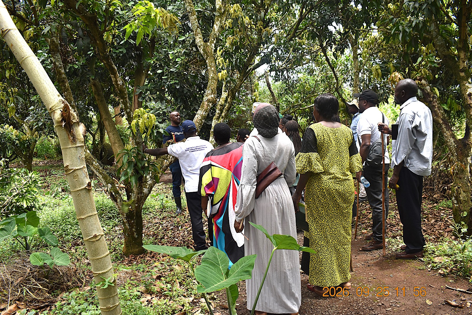 The Proprietor of BIGLAD Agri-Tourism Farm Ltd, Mr. Julius Bigabwa briefing the team about his enterprises. Farmers from Mbale City four-day learning exchange programme in Kasese Municipality and Kabarole District to gain new approaches to strengthening urban food production, 23rd-26th September 2026, supported by the Resilient Urban Food Systems (RUFS) Project, led by Prof. Frank Mugagga, Department of Geography, Geo-Informatics and Climatic Sciences, College of Agricultural and Environmental Sciences (CAES), Makerere University, Kampala Uganda, East Africa.