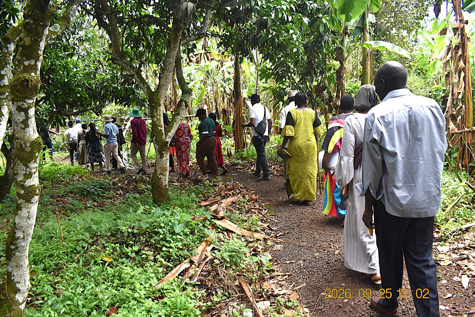 The team touring the enterprises at BIGLAD Agri-Tourism Farm Ltd. Farmers from Mbale City four-day learning exchange programme in Kasese Municipality and Kabarole District to gain new approaches to strengthening urban food production, 23rd-26th September 2026, supported by the Resilient Urban Food Systems (RUFS) Project, led by Prof. Frank Mugagga, Department of Geography, Geo-Informatics and Climatic Sciences, College of Agricultural and Environmental Sciences (CAES), Makerere University, Kampala Uganda, East Africa.