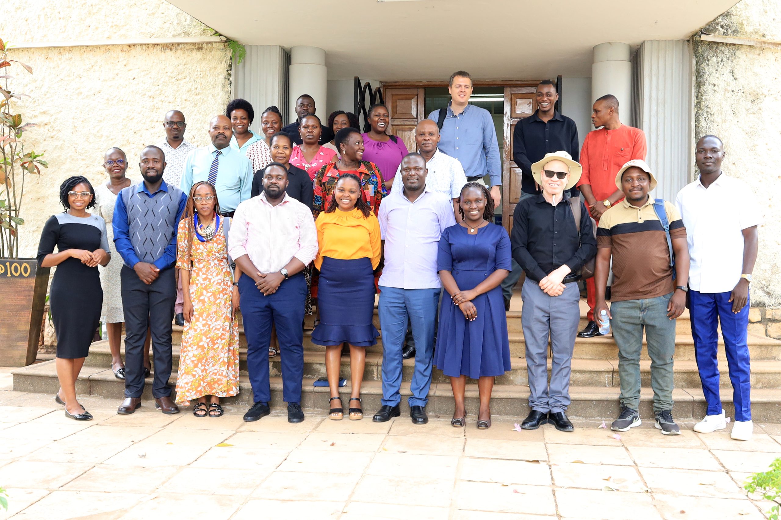 The College management poses for a group photo with the new cohort on 7th September 2026. College of Humanities and Social Sciences (CHUSS) orientation of 10 new Gerda Henkel Foundation PhD fellows, CHUSS Smart Room, 7th September 2026, Makerere University, Kampala Uganda, East Africa.