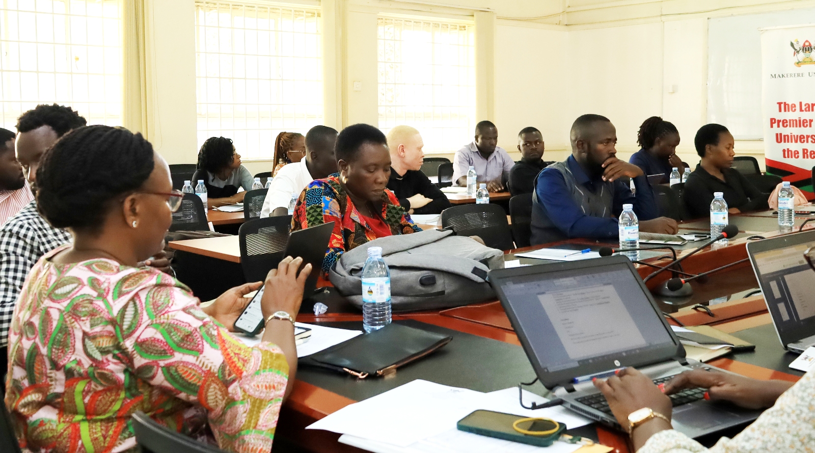 A section of the students in the new cohort during the orientation. College of Humanities and Social Sciences (CHUSS) orientation of 10 new Gerda Henkel Foundation PhD fellows, CHUSS Smart Room, 7th September 2026, Makerere University, Kampala Uganda, East Africa.