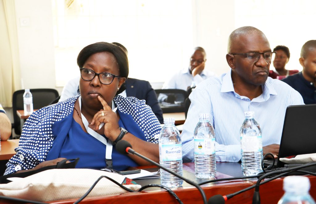 Dr. Charlotte Mafumbo, HoD History, Archaeology and Heritage (L) and Prof. Godfrey Asiimwe during the workshop. Opening Ceremony of three-day workshop hosted by the Department of History, Archaeology and Heritage Studies, School of Liberal and Performing Arts, College of Humanities and Social Sciences (CHUSS) examining the historical relationship between climate change and migration in Uganda, under a joint project between Makerere University and the University of Cambridge, CHUSS Smart Room, 8th-10th September 2026, Kampala Uganda, East Africa.