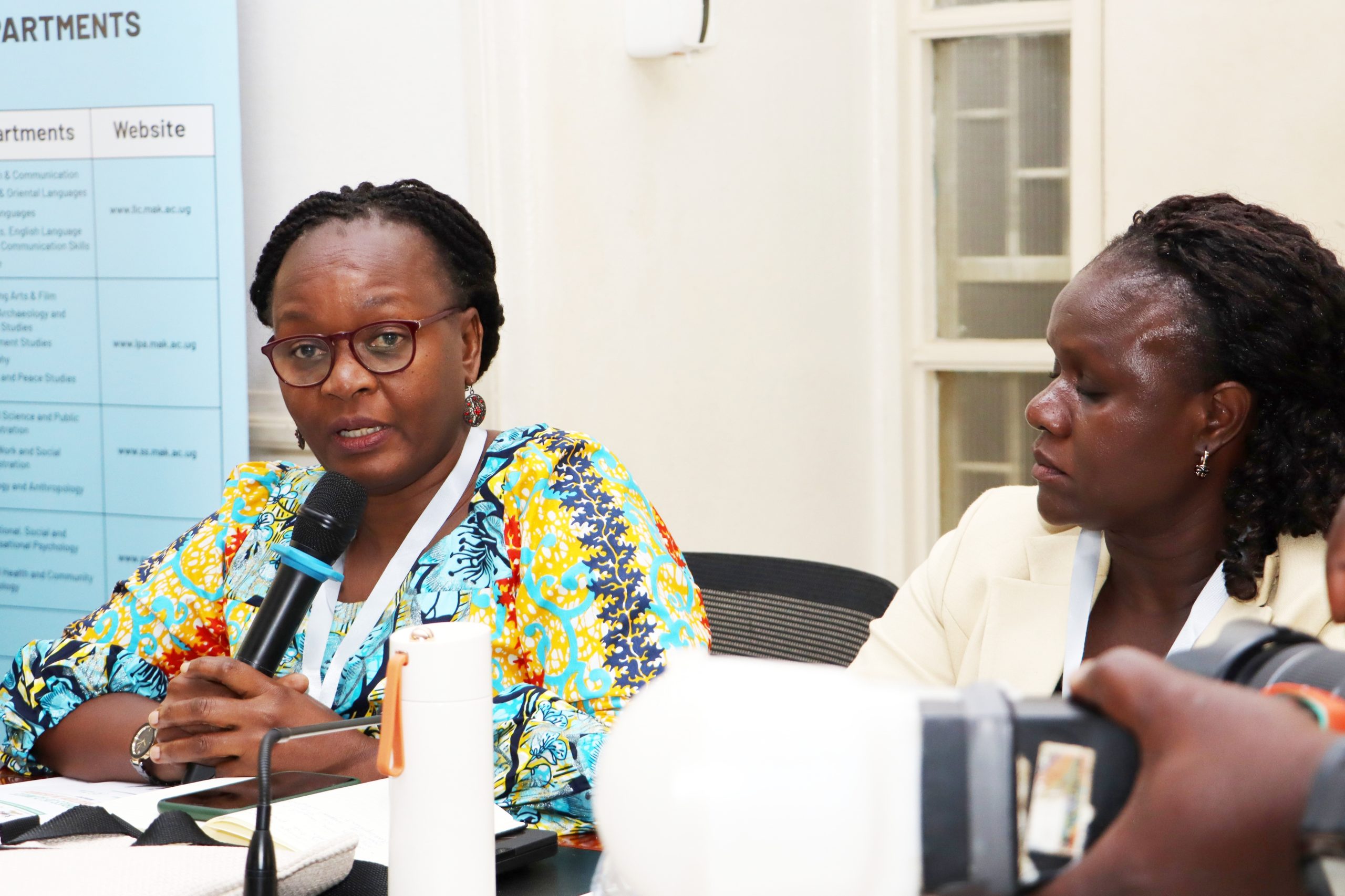 Dr. Pamela Khanakwa, the Dean of the School of Liberal and Performing Arts speaking during the workshop. Opening Ceremony of three-day workshop hosted by the Department of History, Archaeology and Heritage Studies, School of Liberal and Performing Arts, College of Humanities and Social Sciences (CHUSS) examining the historical relationship between climate change and migration in Uganda, under a joint project between Makerere University and the University of Cambridge, CHUSS Smart Room, 8th-10th September 2026, Kampala Uganda, East Africa.