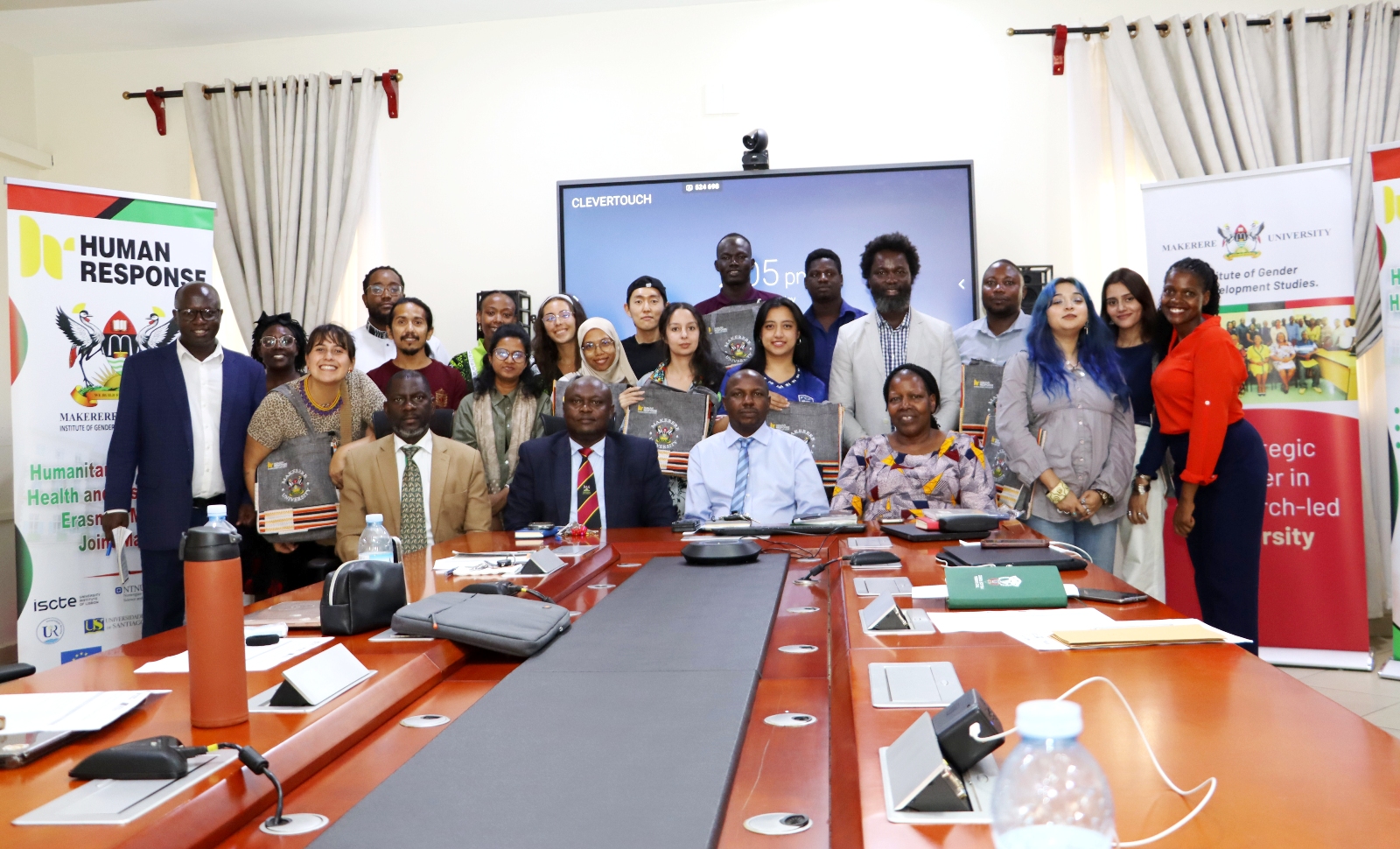 Welcoming 17 students from 16 countries (Canada, Cape Verde, Uganda, Spain, Sierra Leone, South Sudan, Colombia, South Korea, The Gambia, India, Nepal, Kenya, Pakistan, Myanmar, Bangladesh and Malaysia) under the Erasmus+ funded Master of Humanitarian Response, Health and Displacement (Human Response) programme to study humanitarian crises, displacement, health, migration and development, 7th September 2026, School of Social Sciences Smart Room, College of Humanities and Social Sciences (CHUSS), Makerere University, Kampala Uganda, East Africa.
