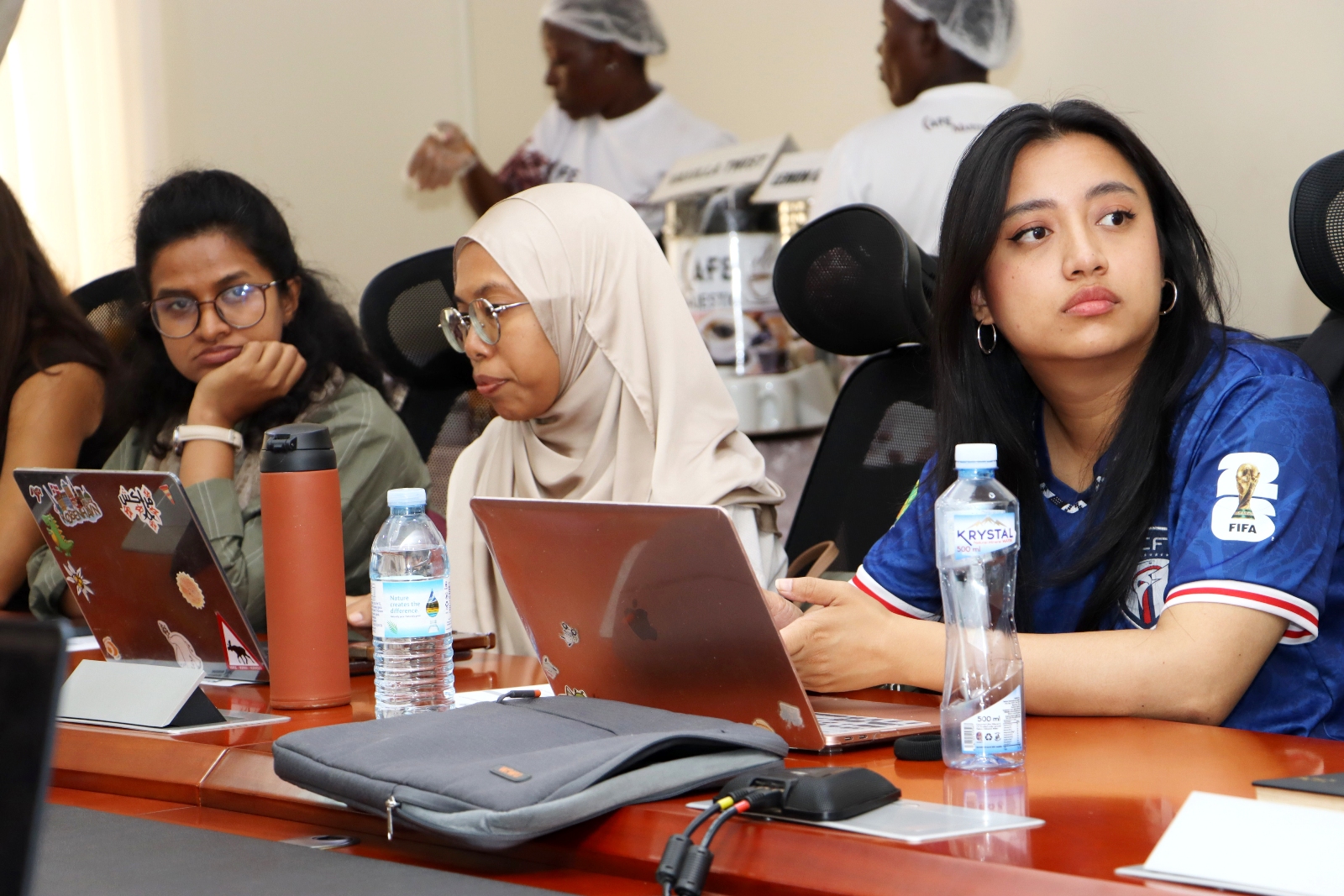 A section of students during the orientation. Welcoming 17 students from 16 countries (Canada, Cape Verde, Uganda, Spain, Sierra Leone, South Sudan, Colombia, South Korea, The Gambia, India, Nepal, Kenya, Pakistan, Myanmar, Bangladesh and Malaysia) under the Erasmus+ funded Master of Humanitarian Response, Health and Displacement (Human Response) programme to study humanitarian crises, displacement, health, migration and development, 7th September 2026, School of Social Sciences Smart Room, College of Humanities and Social Sciences (CHUSS), Makerere University, Kampala Uganda, East Africa.