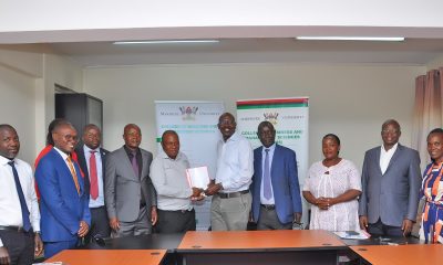 CoBAMS Management and Staff witness as join the Outgoing College Bursar-Mr. Peter Mubiru officially hands over to Mr. George Lusiba on 31st August 2026. Mr. Peter Mubiru handover of the office of the College Bursar to Mr. George Lusiba, 31st August 2026, College of Business and Management Sciences (CoBAMS), Makerere University, Kampala Uganda, East Africa.