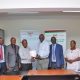 CoBAMS Management and Staff witness as join the Outgoing College Bursar-Mr. Peter Mubiru officially hands over to Mr. George Lusiba on 31st August 2026. Mr. Peter Mubiru handover of the office of the College Bursar to Mr. George Lusiba, 31st August 2026, College of Business and Management Sciences (CoBAMS), Makerere University, Kampala Uganda, East Africa.