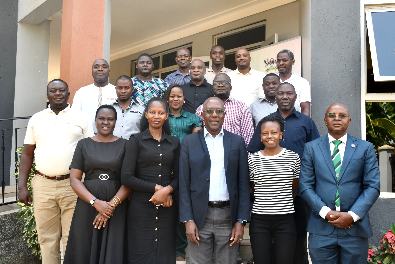 Mr. Edison Masereka and Prof. Edward Bbaale pose for a group photo with KCCA Officials on 4th September 2026. Officials from Kampala Capital City Authority (KCCA) completion of two-week (August 24 to September 4, 2026 in Jinja) training in Economic Appraisal and Stakeholder Analysis under the Public Investment Appraisal and Risk Analysis Module II (PIAR II) programme by the Public Investment Management Centre of Excellence (PIM CoE), College of Business and Management Sciences (CoBAMS), Makerere University, Kampala Uganda, East Africa.