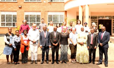The project team led by Prof. Edward Bbaale, Principal, CoBAMS with the DVCFA, Prof. Henry Mwanaki Alinaitwe on the first day of the workshop. College of Business and Management Sciences (CoBAMS) launch Blended Intensive Programme (BIP) titled Enhancing Skills in Polycrisis Management: African and European Approaches, under the PolyCIVIS network, with participants from Makerere University, the University of Salzburg, the National and Kapodistrian University of Athens, and Universidad Autónoma de Madrid, 7th September 2026, Makerere University, Kampala Uganda, East Africa.