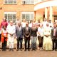 The project team led by Prof. Edward Bbaale, Principal, CoBAMS with the DVCFA, Prof. Henry Mwanaki Alinaitwe on the first day of the workshop. College of Business and Management Sciences (CoBAMS) launch Blended Intensive Programme (BIP) titled Enhancing Skills in Polycrisis Management: African and European Approaches, under the PolyCIVIS network, with participants from Makerere University, the University of Salzburg, the National and Kapodistrian University of Athens, and Universidad Autónoma de Madrid, 7th September 2026, Makerere University, Kampala Uganda, East Africa.