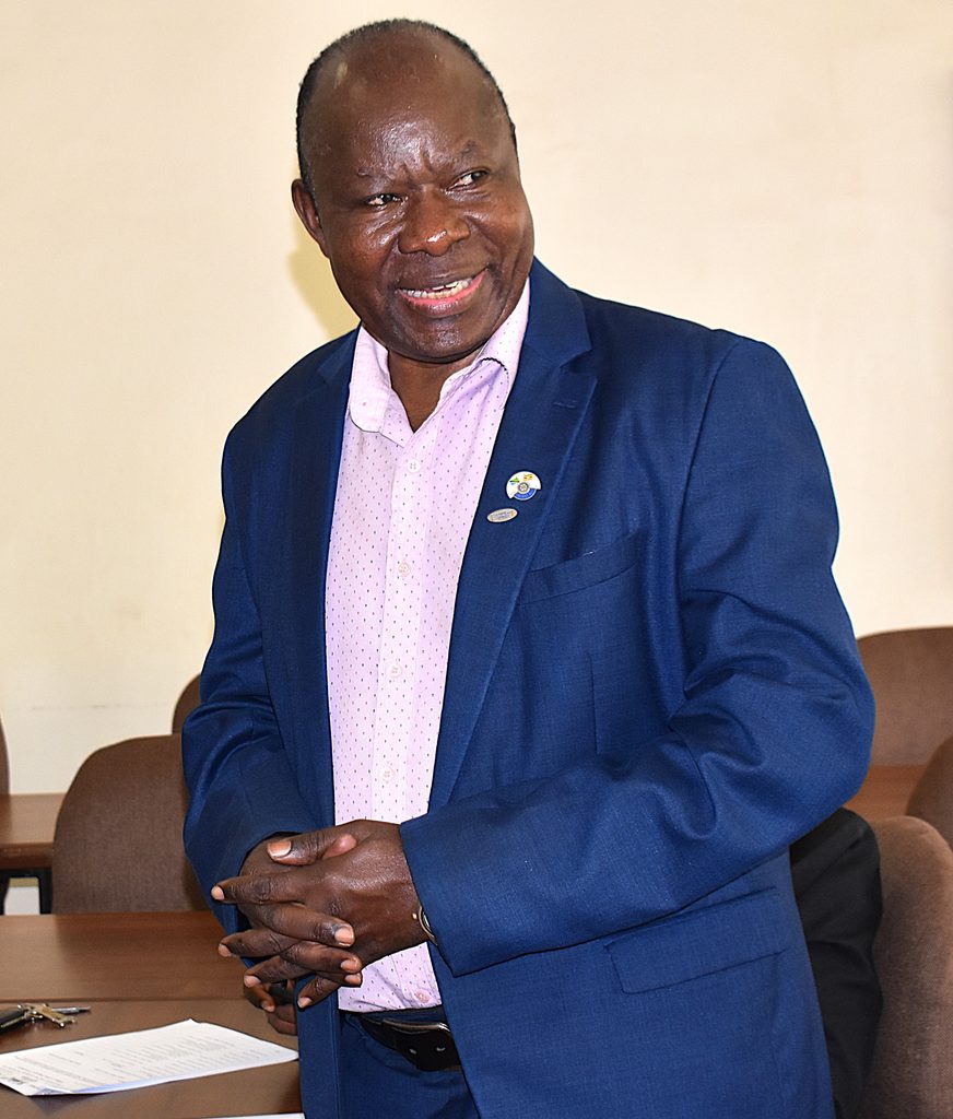 Former Deputy Principal of CoNAS, Prof. Fredrick Muyodi appreciating the outgoing and incoming Deputy Principals for offering themselves to serve the University. Prof. Juma Kasozi formally hands over the office of Deputy Principal, College of Natural Sciences (CoNAS) to Prof. Godwin Kakuba, 11th September 2026, Makerere University, Kampala Uganda, East Africa.
