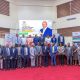Hon. Eng. Jonard Asiimwe Akiiki with University Management, MakSPH leadership and researchers following the engagement on strengthening research translation, adoption and scale on 16th September 2026. Hon. Eng. Jonard Asiimwe Akiiki, Minister of Science, Technology and Innovation in the Office of the President, Day 3 of Ministerial Maiden Visit to Makerere University, 16th September 2026, Kampala Uganda, East Africa.