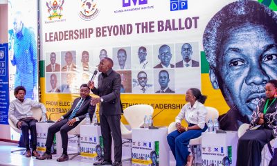 L-R: First Panel Moderator-Mr Sebastian Ssegawa with Panelists-Hon. Robert Maseruka, His Lordship Alionzi Lawrence, Ms Natasha Ahereza, and Ms Gorret Karungi at the Symposium on 22nd September 2026. The Julius Nyerere Leadership Centre (JNLC), in partnership with Makerere University, the United Nations Development Programme (UNDP), and the Uganda Management Institute (UMI), symposium to equip young leaders with the skills needed to serve their communities effectively, promote accountability, build public trust, and contribute to Uganda’s social and economic development, 22nd September 2026, School of Food Technology, Nutrition and Bioengineering Conference Hall, CAES, Makerere University, Kampala Uganda, East Africa.