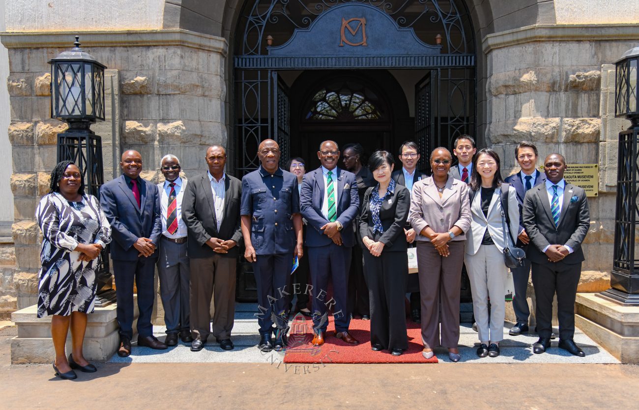 Prof. Barnabas Nawangwe and H.E. Amb. TAKAHASHI Misako (C) with Members of Management and the Japanese delegation after the meeting on 28th September 2026. Professor Barnabas Nawangwe and Members of Management welcome H.E. Ambassador TAKAHASHI Misako, Director-General/Assistant Minister for African Affairs, in the Ministry of Foreign Affairs of Japan and her delegation, 28th September 2026, Council Room, Main Building, Makerere University, Kampala Uganda, East Africa.