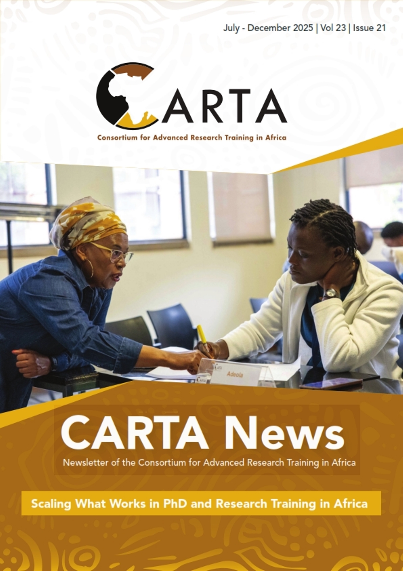 Cover page of the CARTA Newsletter: Jul - Dec 2025.