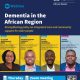 A flier of the WHO Dementia in the African Region Webinar featuring Dr. Stephen Wandera as one of the Speakers.