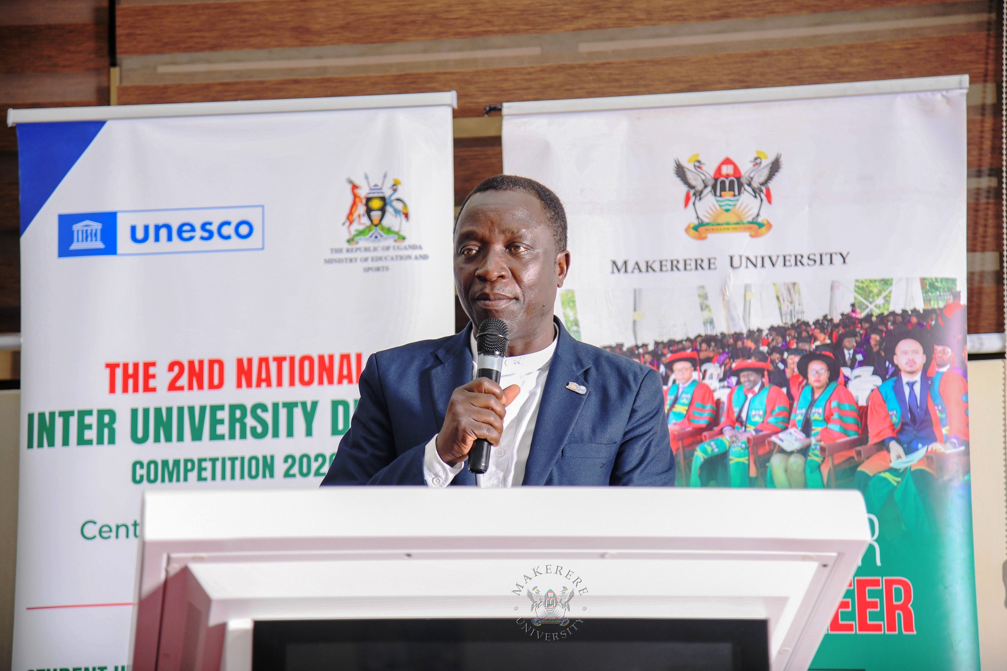 Mr. Charles Draecabo. 2nd National Inter University Debate Competition 2026 under the theme “Students Health, Safety and Well-Being: A Catalyst for enhanced educational outcomes and academic excellence in higher education institutions in Uganda.” where Makerere secured 2nd place in the grand finale, National level. School of Public Health Auditorium, 29th September 2026, Makerere University, Kampala Uganda, East Africa.