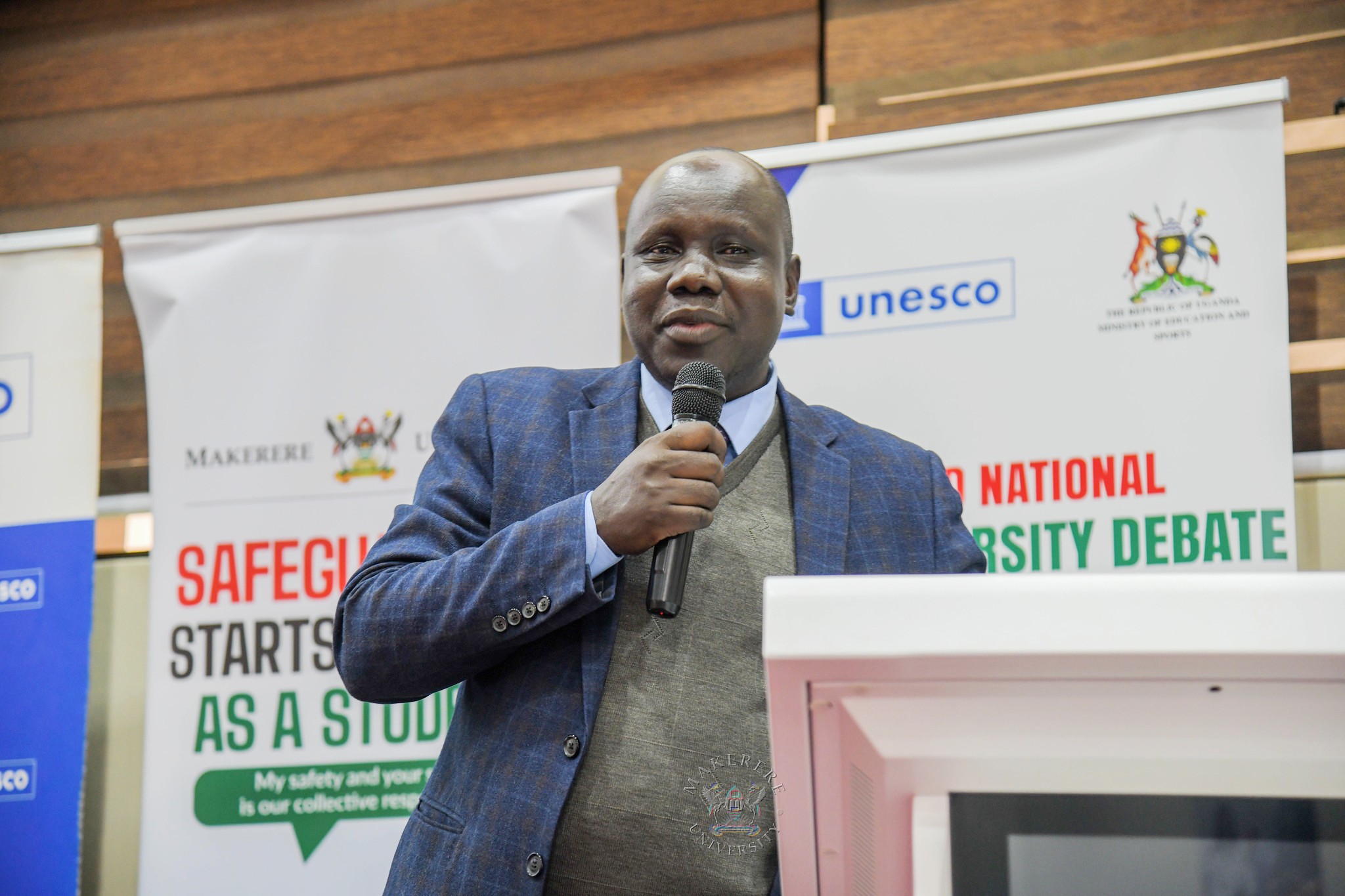 Mr. John Ochira. 2nd National Inter University Debate Competition 2026 under the theme “Students Health, Safety and Well-Being: A Catalyst for enhanced educational outcomes and academic excellence in higher education institutions in Uganda.” where Makerere secured 2nd place in the grand finale, National level. School of Public Health Auditorium, 29th September 2026, Makerere University, Kampala Uganda, East Africa.