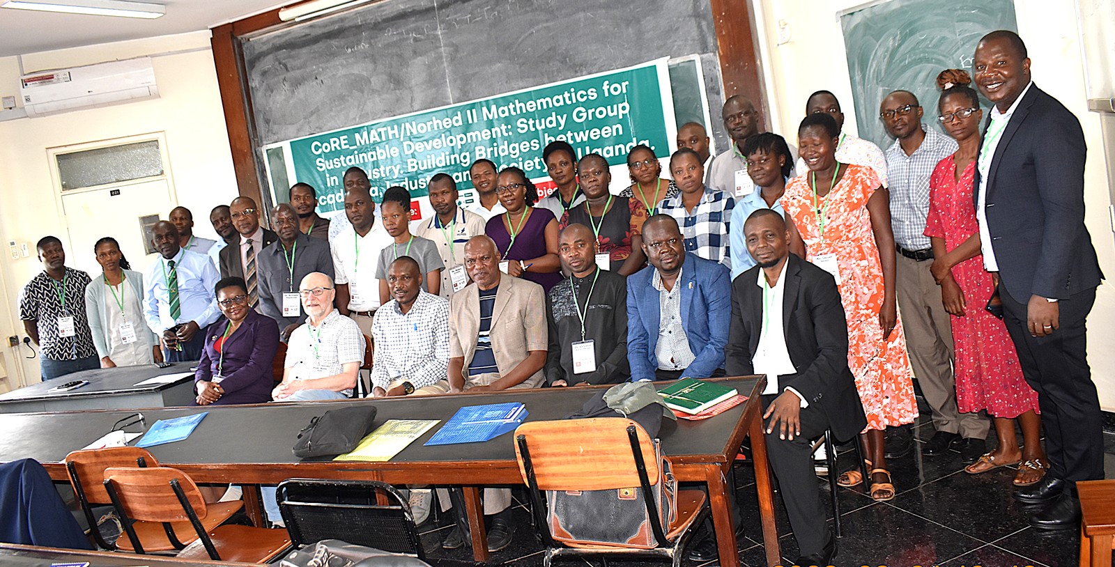 Participants from the partner institutions at the opening ceremony of the workshop held on 21st September 2026. Five-day ICMS-CoRE-MATH Study Group in Industry, held under the Africa–Europe Cluster of Research Excellence in Mathematics (CoRE-MATH), in collaboration with the NORHED II Mathematics for Sustainable Development (Math4SDG) project, from 21st-25th September 2026, Department of Mathematics, College of Natural Sciences (CoNAS), Makerere University, Kampala Uganda, East Africa.