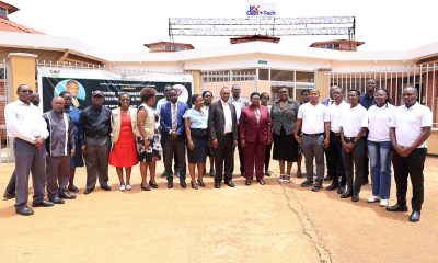 The Deputy Secretary General of the National Resistance Movement (NRM), Ms. Rose Namayanja (center in maroon) poses for a picture with the Principal and Management of CoVAB and the Members of Anaweza Innovation Academy (in white). The Deputy Secretary General of the National Resistance Movement (NRM), Ms. Rose Namayanja visit to the College of Veterinary Medicine, Animal Resources and Biosecurity (CoVAB) to discuss azolla production, October 12, 2026, Makerere University, Kampala Uganda, East Africa.