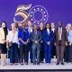 Hon. Dr. J.C. Muyingo, Prof. Sarah Ssali and H.E. Jan Sadek (Centre) with Heads of Missions and other representatives at the Fair on 8th October 2026. European Union-Uganda Research and Study Fair, 8th October 2026, Freedom Square, Makerere University, Kampala Uganda, East Africa.