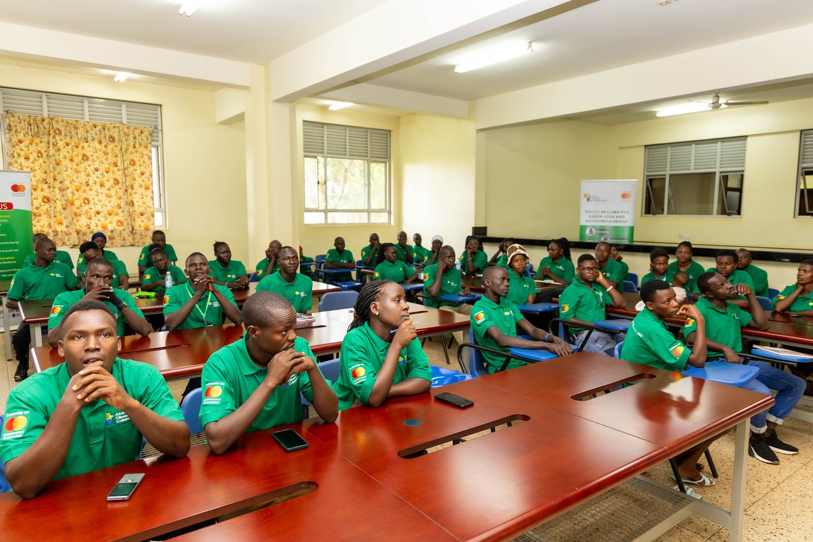 A section of participants at the orientation. Africa Climate Collaborative an initiative supported by the Mastercard Foundation welcomes first cohort of 50 Youth Skilling Program participants at the Makerere University Agricultural Research Institute Kabanyolo (MUARIK). The youth were selected from Lwengo, Rakai and Yumbe districts, 28th September 2026, Makerere University, Kampala Uganda, East Africa.