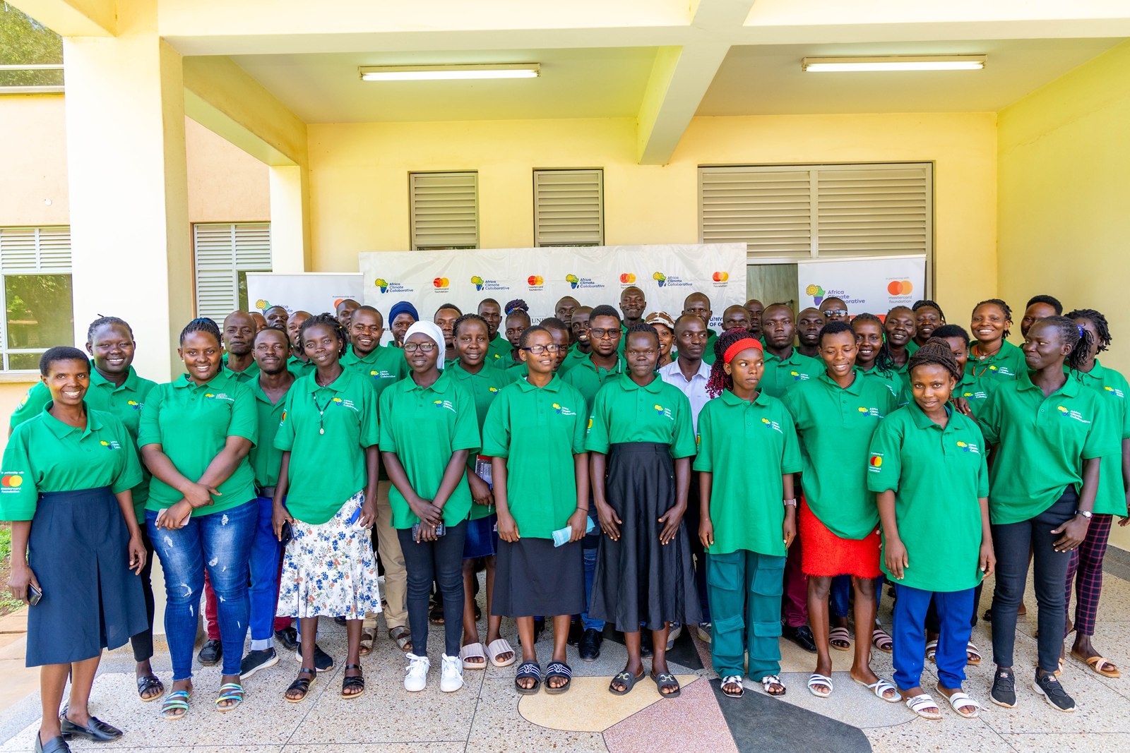 Cohort One of the Youth Skilling Program students. Africa Climate Collaborative an initiative supported by the Mastercard Foundation welcomes first cohort of 50 Youth Skilling Program participants at the Makerere University Agricultural Research Institute Kabanyolo (MUARIK). The youth were selected from Lwengo, Rakai and Yumbe districts, 28th September 2026, Makerere University, Kampala Uganda, East Africa.