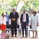 L-R: Dr. Mary Boyd, Dr. Chris Baryomunsi, Prof. Charles Olaro and Prof. Rhoda Wanyenze. Released of preliminary findings of the 2025 Uganda Population-Based HIV Impact Assessment (UPHIA 2025), a national household survey that provides a current picture of the country’s HIV response and selected non-communicable disease indicators, Ministry of Health-overall leadership, Makerere University School of Public Health (MakSPH)-prime implementing organisation, working with UVRI, UBOS, regional referral hospitals and local governments. Funded by PEPFAR through the U.S. CDC, 1st October 2026, Uganda Media Centre, Kampala Uganda, East Africa.