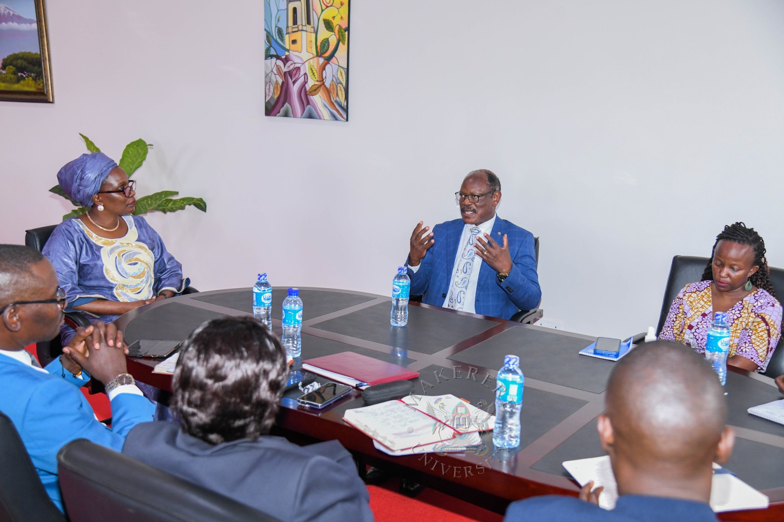 Prof. Barnabas Nawangwe addresses the delegation. Makerere University welcomed Mrs. Anne Twinomugisha Muhairwe, the Deputy Inspector General of Government (DIGG) and her delegation for a courtesy visit ahead of the International Ombuds Day 2026 commemoration under the theme “Ombuds: Office of Options”, 5th October 2026, Main Building, Makerere University, Kampala Uganda, East Africa.